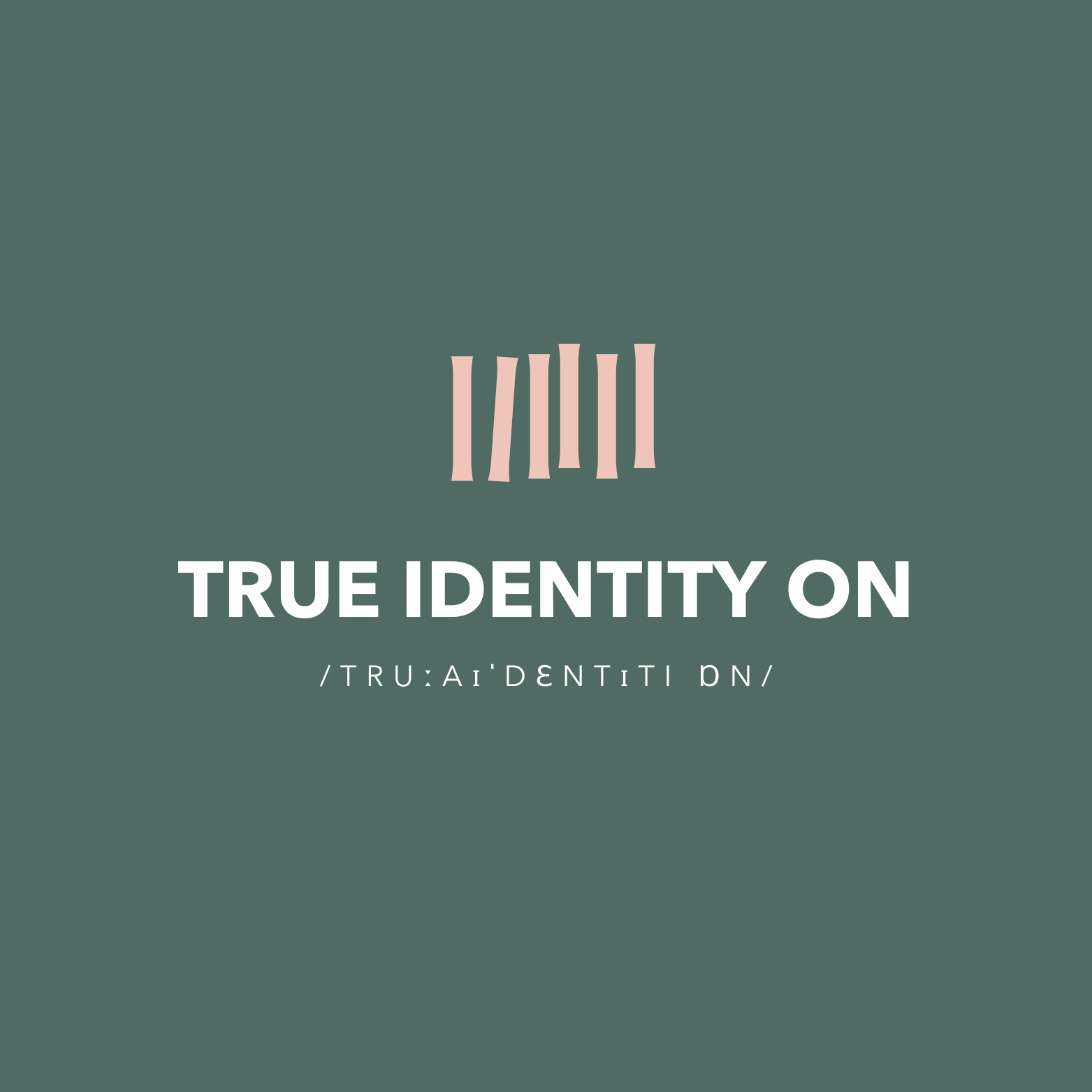 TRUE IDENTITY ON LOGO